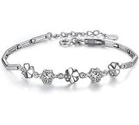 BNCXMO Catena del bracciale per bracciale, bracciale per braccialetto in argento di regolazione, donna 925 bracciale in argento sterling con braccialetti in intaglio a mano in cristallo a mosaico