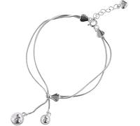 BNCXMO Catena del bracciale per bracciale, rettifica del braccialetto in braccio d'argento, donne 925 Bracciale in argento Sterling Bracciale Vintage Vintage Bracciale a doppia catena Bracciale