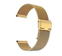BNCXMO Cingcio d'oro, 22 mm da 20 mm in acciaio inossidabile Bracciale orologio Bracciale per orologio in maglia pieghevole (colore della fascia: oro rosa, larghezza della fascia: 22 mm)
