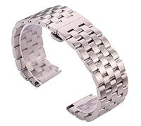 BNCXMO Cingcio d'oro, braccialetto cinghia 20mm 22mm 24mm 26mm Ladies Men Bracciale per cinturino in acciaio inossidabile al polso argento (colore della fascia: argento, larghezza della fascia: 26mm)