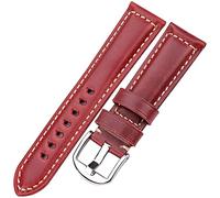 BNCXMO Cinghia cuoio cinghia braccia di orologio in pelle vera braccialette 20mm 22mm 24mm 26mm blu verde rosso marrone orologio cinghia vite argento in fibbia