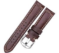 BNCXMO Cinghia cuoio cinghia vera fasci di orologi in pelle vera elabori lisci per cinture da donna da 22 mm da 24 mm a vibbiate in metallo in metallo nella fibbia