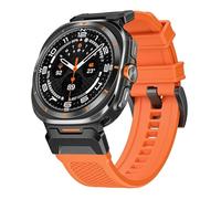 BNCXMO Cinghia di gomma per Galaxy Watch Ultra 47mm Sport Band Connector in acciaio inossidabile per Galaxy Watch 7 Ultra No Gaps Bracciale