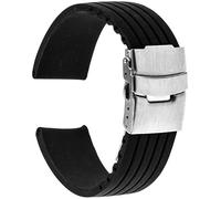 BNCXMO Cinghia di orologio 17mm 18mm 19mm 20mm 21mm 22mm 23mm 24mm 24mm Silicone universale in gomma in gomma orologio in acciaio inossidabile in acciaio in acciaio orologio cinghia in resina