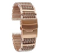 BNCXMO Cinghia di orologio 20/22/24 in acciaio inossidabile Watch Band Flip Flip Class Cingcio di orologio (colore: blu, dimensione: 24mm)