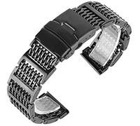 BNCXMO Cinghia di orologio, bande di orologi in acciaio inossidabile 20/22/24mm argento/nero/oro.
