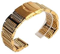 BNCXMO Cinghia di orologio, bande di orologi in acciaio inossidabile 20/22/24mm argento/nero/oro.