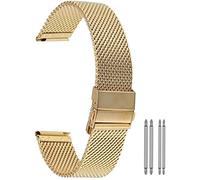 BNCXMO Cinghia di orologio da 18 mm braccialetto cinghia da polso da 20 mm griglia cinturino da 22 mm conquista pieghevole 4 barre a molla bracciale blu