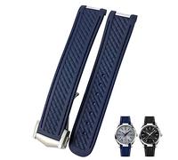 BNCXMO Cinghia di orologio in gomma curva da 20 mm adatto per omega AT150 Aqua Terra 300 Acciaio Distribuzione della fibbia della fibbia