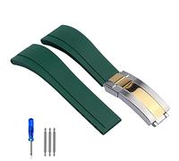 BNCXMO Cinghia di orologio in gomma per tudor nero blu verde impermeabile in silicone 20mm 21mm (,), 21 mm