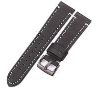 BNCXMO Cinghia di orologio in pelle 18mm 20mm 22mm genuino cinghia orologio in pelle manuale uomo spessa banda di guardia nera marrone con fibbia orologi accessori