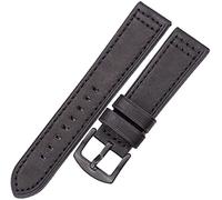 BNCXMO Cinghia di orologio in pelle autentica in pelle di cuoio vera braccialetto nero orologio marrone grigio marrone per donne uomini 18 20mm 22mm 24mm da polso
