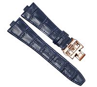 BNCXMO Cinghia in pelle genuina per serie all'estero 4500V 5500V P47040 in acciaio inossidabile uomo Watch Band 25 * 8mm (colore: oro blu-rosa, dimensioni: 25mm-8mm) (,)