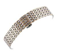 BNCXMO Cinghia orologio cinghia cinghia a farfalla cinturino in acciaio inossidabile solido cinturino 12mm14mm16mm18mm20mm22 mm Accessori cinghia /22 mm/rosa d'argento oro