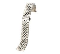 BNCXMO Cinghia orologio in metallo inossidabile in metallo inossidabile 12 mm 14mm 16mm 18 mm 20 mm 22 mm a rilascio rapido cinghia curvo cinturino maschile con fibbia per farfalla solida da uomo con