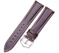 BNCXMO Cinta di orologio in pelle morbida di orologi 18 19 20 21 22 24mm genuina Leathe Black Brack Craso marrone scuro cinghia cinghia in acciaio con fibbia in argento.
