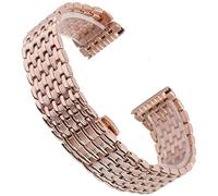 BNCXMO Cinta d'oro 18 mm 20 mm 22 mm inossidabile oro inossidabile orologio da orologio in metallo sostituzione della fascia di guardia in metallo + 2 barre a molla bracciale
