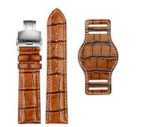 BNCXMO Cinta d'oro in pelle autentica da 20 mm 22 mm di orologio da uomo con orologi da polso a fascia bracciale in pelle fatta a mano