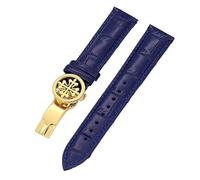 BNCXMO Cinta d'oro in pelle genuina 19mm 20mm 22 mm di orologeria per bande di Wath di Patek Philippe con acciaio inossidabile Distribuisci uomini di chiusura