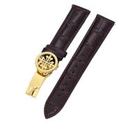 BNCXMO Cinta d'oro in pelle genuina 19mm 20mm 22 mm di orologeria per bande di Wath di Patek Philippe con acciaio inossidabile Distribuisci uomini di chiusura