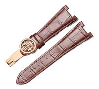 BNCXMO Cinta d'oro in pelle genuina per Patek Philippe 5711 5712G impermeabile impermeabile con fibbia con fibbia pieghevole concavo con fibbia con fibbia con fibbia con fibbia da 25mm.