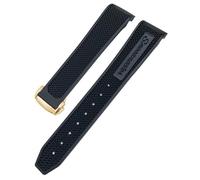 BNCXMO Cinturini per Orologi 19mm 21mm 20mm per Cinturino Orologio Omega 326 300 Cinturino Sportivo Nero Cinturino in Silicone Morbido