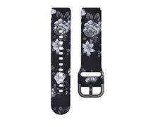 BNCXMO Cinturino da guardia da guardia da 18 mm per la stampa in silicone per Vivoactive 4S/Vivomove 3S/Venu 2S Smart Watch Worst Band Sport