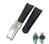 BNCXMO Cinturino in pelle da 20 mm Cinte di orologeria per percorsi per perpless per la fibbia della fibbia per slitta da pista da ginnastica di Oyster GMT GMT di Submariner 116610 Braccialetti