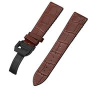 BNCXMO Cinturino per orologio da polso IWC Bertofino Pilot Mark 20 mm 22 mm Alligatore in vera pelle con suola in gomma siliconica