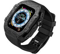 BNCXMO Copertura protettiva in fibra di carbonio resistente agli urti robusto , per ultra 8 e adattamento in gomma fluoro , per iwatch 8 cinghia di orologio sostitutivo