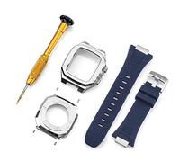 BNCXMO Custodia per cinturino in acciaio inossidabile per modifica della banda 45 mm 44 mm 41 mm Mod Kit set per IWatch Series 7 6 SE 5 4 3 2 1