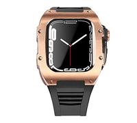 BNCXMO Custodia per cinturino in acciaio inossidabile più ultimo per banda 7 custodia in lega di titanio da 45 mm per iwatch 7 6 5 4 set di kit mod fai -da -te 44 mm