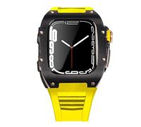 BNCXMO Custodia per cinturino in acciaio inossidabile più ultimo per banda 7 custodia in lega di titanio da 45 mm per iwatch 7 6 5 4 set di kit mod fai -da -te 44 mm