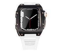 BNCXMO Custodia per cinturino in acciaio inossidabile più ultimo per banda 7 custodia in lega di titanio da 45 mm per iwatch 7 6 5 4 set di kit mod fai -da -te 44 mm