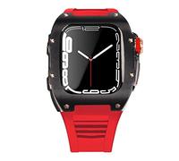 BNCXMO Custodia per cinturino in acciaio inossidabile più ultimo per banda 7 custodia in lega di titanio da 45 mm per iwatch 7 6 5 4 set di kit mod fai -da -te 44 mm