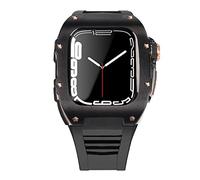 BNCXMO Custodia per cinturino in acciaio inossidabile più ultimo per banda 7 custodia in lega di titanio da 45 mm per iwatch 7 6 5 4 set di kit mod fai -da -te 44 mm