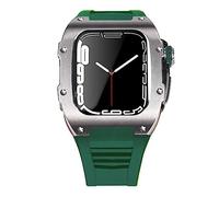BNCXMO Custodia per cinturino in acciaio inossidabile più ultimo per banda 7 custodia in lega di titanio da 45 mm per iwatch 7 6 5 4 set di kit mod fai -da -te 44 mm