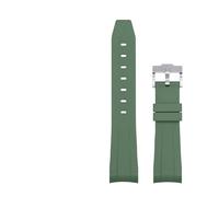 BNCXMO Estremità curva 21 mm Nature Fluoro in gomma Canda Sostituire per cinturino Nuovo Submariner Green Explorer 2 Ruolo Cintura a banda