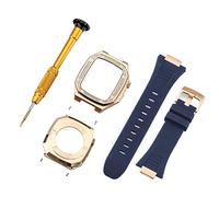 BNCXMO Fai da te per banda 7 6 metallo in acciaio inossidabile 45 mm 41 mm set di elastico per orologio per iwatch da 44 mm kit di modifica della cinghia diamante