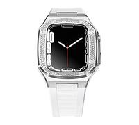 BNCXMO Fai da te per banda 8 7 6 Metal in acciaio inossidabile 45 mm 41 mm set di elastico per orologio per iwatch da 44 mm kit di modifica della cinghia diamante