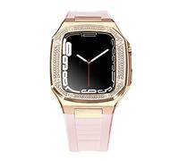 BNCXMO Fai da te per banda 8 7 6 Metal in acciaio inossidabile 45 mm 41 mm set di elastico per orologio per iwatch da 44 mm kit di modifica della cinghia diamante