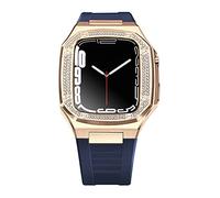 BNCXMO Fai da te per banda 8 7 6 Metal in acciaio inossidabile 45 mm 41 mm set di elastico per orologio per iwatch da 44 mm kit di modifica della cinghia diamante
