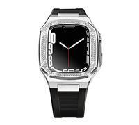 BNCXMO Fai da te per banda 8 7 6 Metal in acciaio inossidabile 45 mm 41 mm set di elastico per orologio per iwatch da 44 mm kit di modifica della cinghia diamante