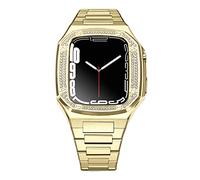BNCXMO Fai da te per banda 8 7 6 Metal in acciaio inossidabile 45 mm 41 mm set di elastico per orologio per iwatch da 44 mm kit di modifica della cinghia diamante