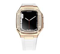 BNCXMO Fai da te per banda 8 7 6 Metal in acciaio inossidabile 45 mm 41 mm set di elastico per orologio per iwatch da 44 mm kit di modifica della cinghia diamante