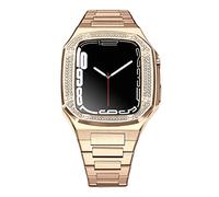 BNCXMO Fai da te per banda 8 7 6 Metal in acciaio inossidabile 45 mm 41 mm set di elastico per orologio per iwatch da 44 mm kit di modifica della cinghia diamante