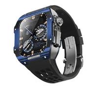 BNCXMO Fannella in fibra di carbonio di orologi in gomma , per SE/4/5/6/7/8 Mod Kit Accessori Sostituzione Fluorobber Watch Band , per IWatch Series 44/45mm, con strumento a banda