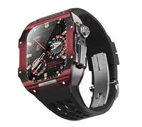 BNCXMO Fannella in fibra di carbonio di orologi in gomma , per SE/4/5/6/7/8 Mod Kit Accessori Sostituzione Fluorobber Watch Band , per IWatch Series 44/45mm, con strumento a banda