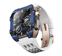 BNCXMO Fannella in fibra di carbonio di orologi in gomma , per SE/4/5/6/7/8 Mod Kit Accessori Sostituzione Fluorobber Watch Band , per IWatch Series 44/45mm, con strumento a banda