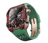 BNCXMO Fannella in fibra di carbonio di orologi in gomma , per SE/4/5/6/7/8 Mod Kit Accessori Sostituzione Fluorobber Watch Band , per IWatch Series 44/45mm, con strumento a banda
